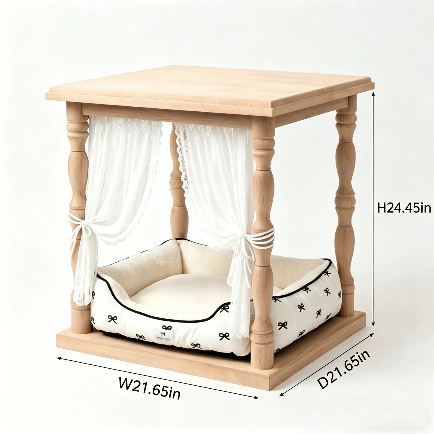Solid Wood Dog Crate Side Table