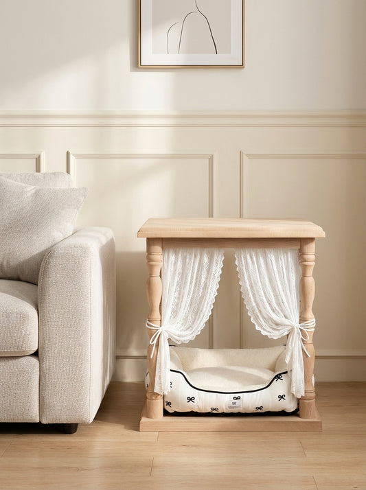 Solid Wood Dog Crate Side Table